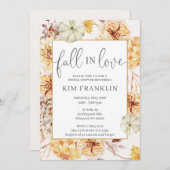 HERFST Bridal Shower-uitnodiging, liefhebbende her Aankondiging (Voorkant / Achterkant)