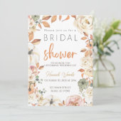 Herfst Bridal Shower Uitnodiging najaar huwelijk (Staand voorkant)