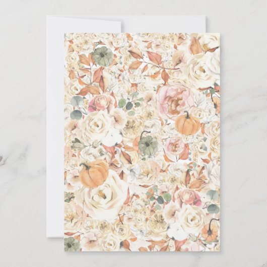 Herfst Bridal Shower Uitnodiging najaar huwelijk (Achterkant)