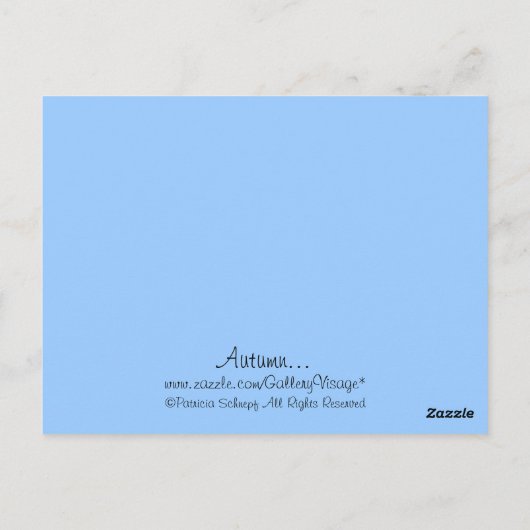 Herfst... Briefkaart (Achterkant)