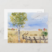 herfst briefkaart (Voorkant / Achterkant)