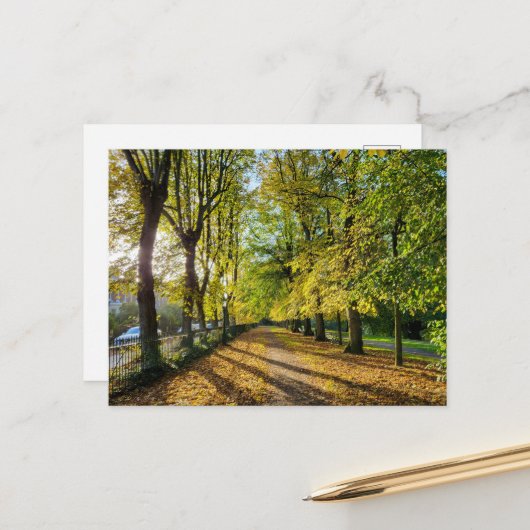 herfst briefkaart (Voorkant / Achterkant in situ)