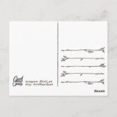 Herfst Briefkaart, hond met pompoen, herfst Briefkaart (Achterkant)