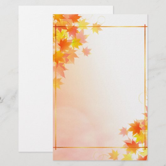 herfst briefpapier (Voorkant / Achterkant)