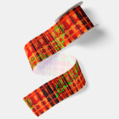Herfst Bright gevallen bladeren Plaid Satijnen Lint (Achterkant)