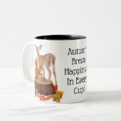 Herfst brouwt geluk tweekleurige koffiemok (Voorkant links)
