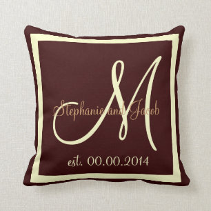 Herfst Brown en Cream Wedding keepaardkussen Kussen