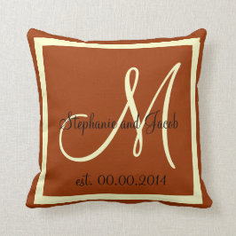 Herfst Brown en Cream Wedding keepaardkussen Kussen