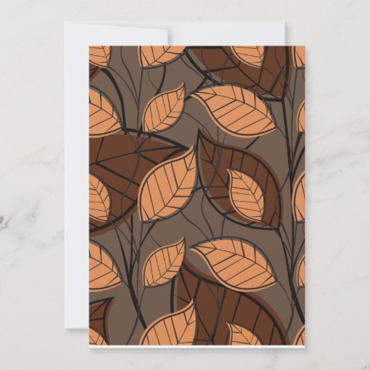 Herfst Brown Leaves Kaart (Voorkant)