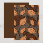 Herfst Brown Leaves Kaart (Voorkant / Achterkant)