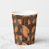 Herfst Brown Leaves Papieren Bekers (Rechts)