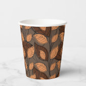 Herfst Brown Leaves Papieren Bekers (Voorkant)