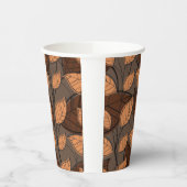 Herfst Brown Leaves Papieren Bekers (Links)