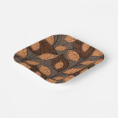 Herfst Brown Leaves Papieren Bordje (Gebogen)