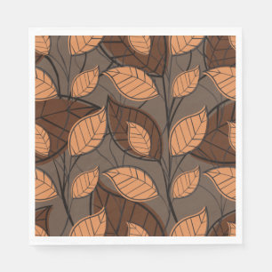 Herfst Brown Leaves Servet