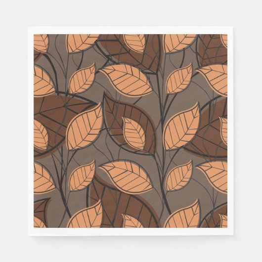 Herfst Brown Leaves Servet (Voorkant)