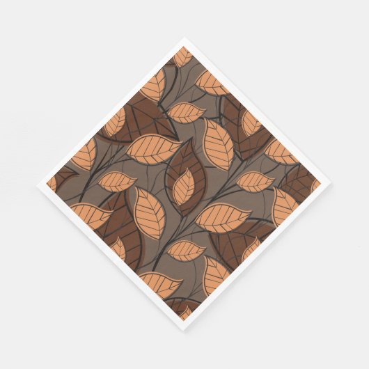 Herfst Brown Leaves Servet (Hoek)