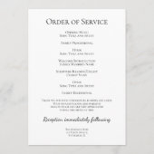 Herfst Brug Funeral Service Programmakaart (Achterkant)