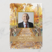 Herfst Brug Funeral Service Programmakaart (Voorkant)