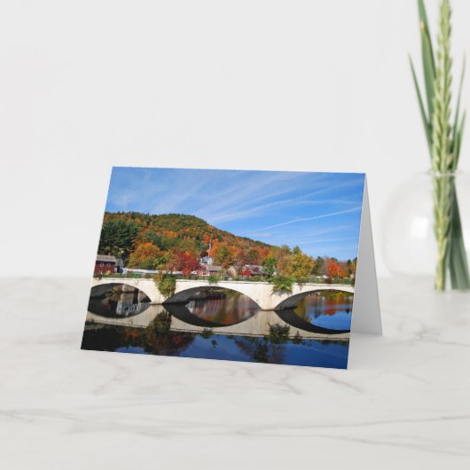 Herfst - Brug van de Bloemen Notecard Kaart (Voorkant)