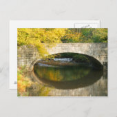 Herfst brug waterval briefkaart (Voorkant / Achterkant)