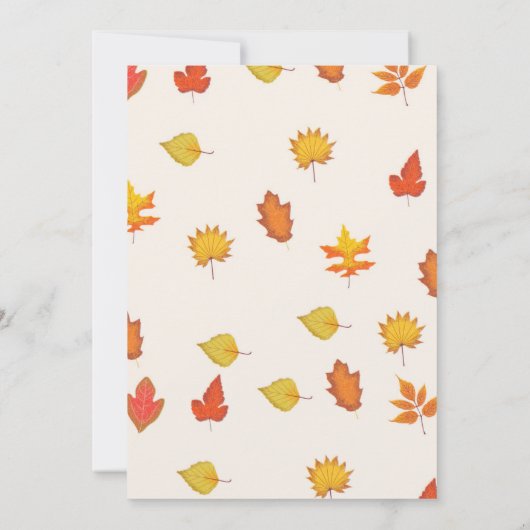 Herfst Bruid & bruidegom trivia vrijgezellenfeest  Aankondiging (Achterkant)