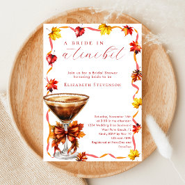 Herfst bruid in een klein beetje Martini Vrijgezel Kaart