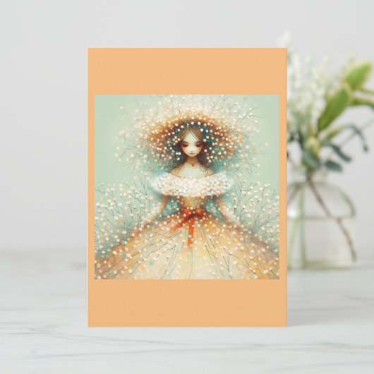 Herfst Bruid (leeg) Kaart (Staand voorkant)