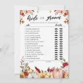 Herfst bruid of bruidegom spel volledig bewerkbare kaart (Voorkant)