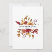 Herfst bruid of bruidegom spel volledig bewerkbare kaart (Achterkant)