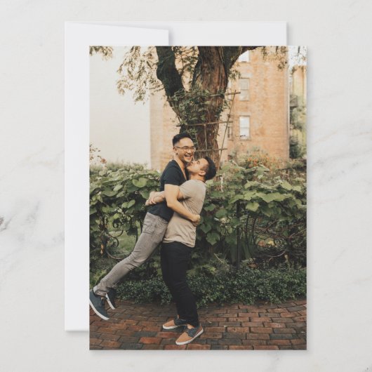 Herfst bruidegoms bruiloft kaart (Achterkant)