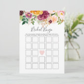 Herfst Bruids Bingo Douche Spel Kaart (Staand voorkant)