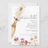 Herfst Bruids Brunch & Bubble Champagne Douche Kaart (Voorkant)