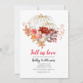 Herfst Bruids Douche Uitnodiging Bourgondië (Voorkant)
