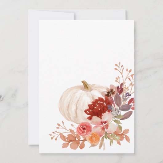 Herfst Bruids Douche Uitnodiging Bourgondië (Achterkant)