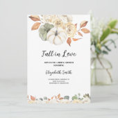 Herfst Bruids Douche Uitnodiging, Herfst in Liefde Kaart (Staand voorkant)