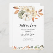 Herfst Bruids Douche Uitnodiging, Herfst in Liefde Kaart (Voorkant / Achterkant)