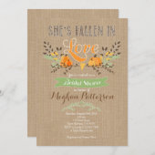 Herfst Bruids Douche Uitnodiging met Pompoen (Voorkant / Achterkant)