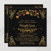 Herfst Bruids Luncheon Elegant Gold | Trouwdouche Kaart (Voorkant / Achterkant)