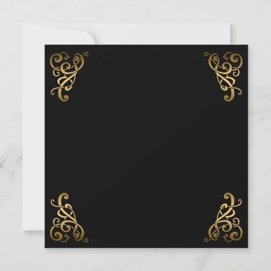 Herfst Bruids Luncheon Elegant Gold | Trouwdouche Kaart (Achterkant)