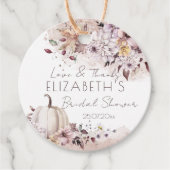 Herfst bruids-shower loof pompoen dank je favoriet bedankjes labels (Voorkant)