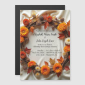 Herfst Bruidsboeket Magnetische Uitnodiging (Voorkant / Achterkant)