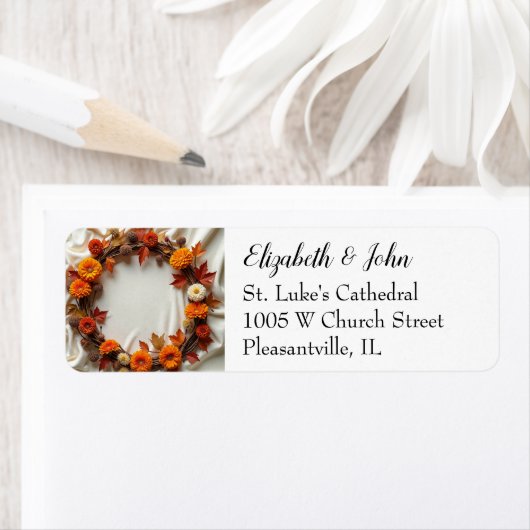 Herfst Bruidsboeketkrans Etiket (Insitu)
