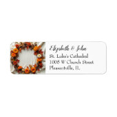 Herfst Bruidsboeketkrans Etiket (Voorkant)