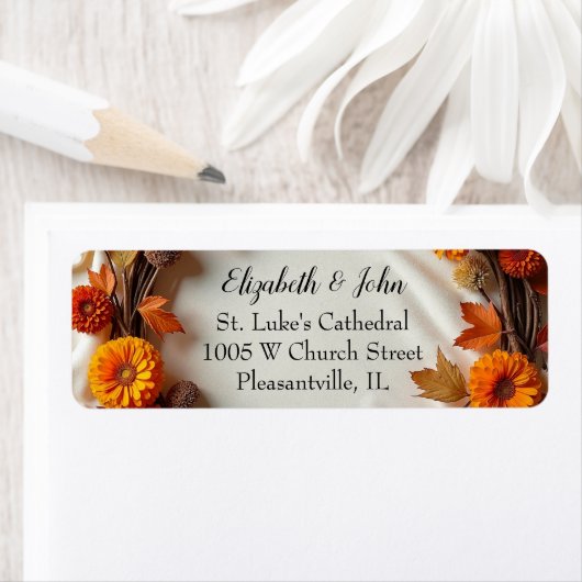 Herfst Bruidsboeketkrans Etiket (Insitu)