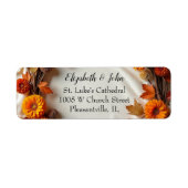 Herfst Bruidsboeketkrans Etiket (Voorkant)