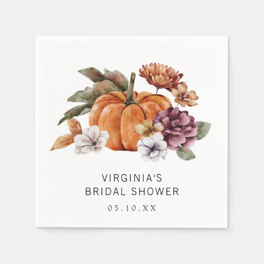 Herfst Bruidsdouche Servetten (Voorkant)