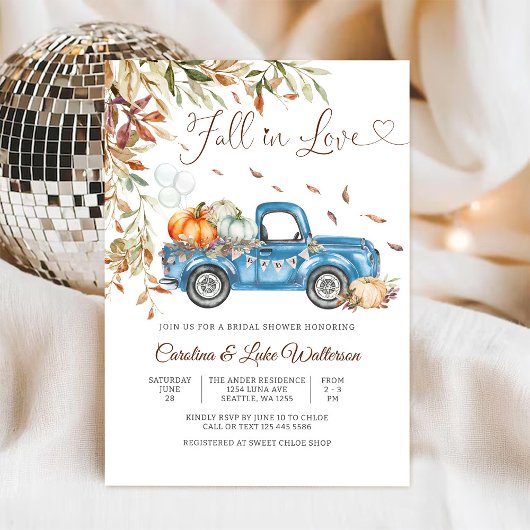 Herfst Bruidsdouche Uitnodiging