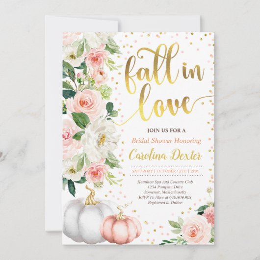 Herfst Bruidsdouche Uitnodiging Herfst In Love Sho (Voorkant)