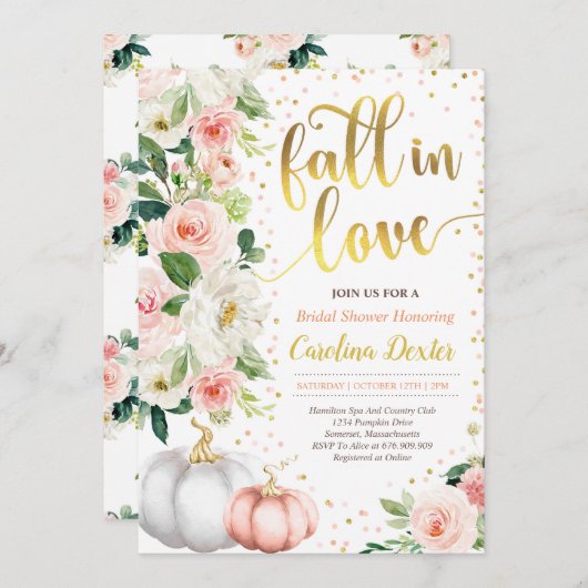 Herfst Bruidsdouche Uitnodiging Herfst In Love Sho (Voorkant / Achterkant)